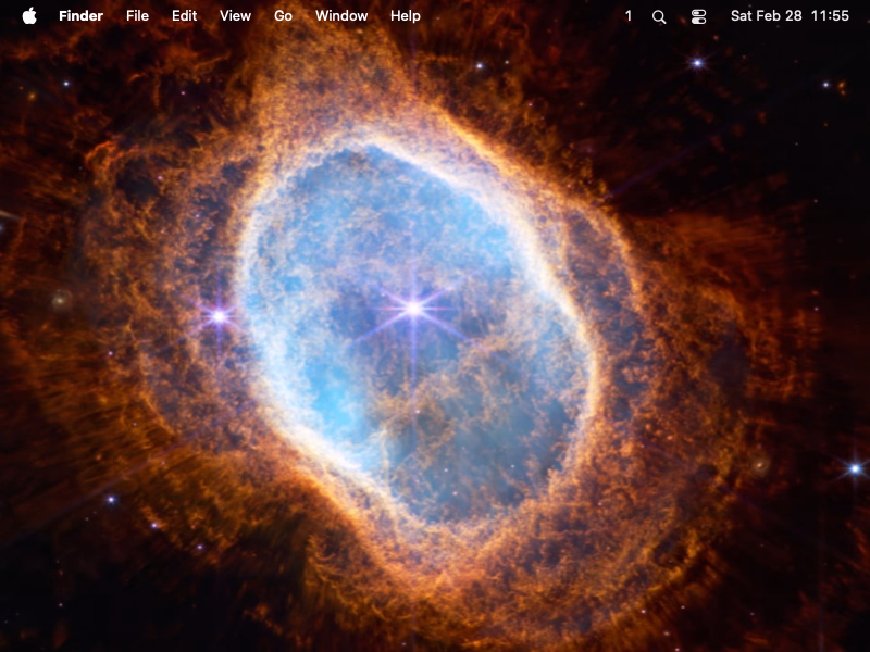 macOS desktop on Space 1