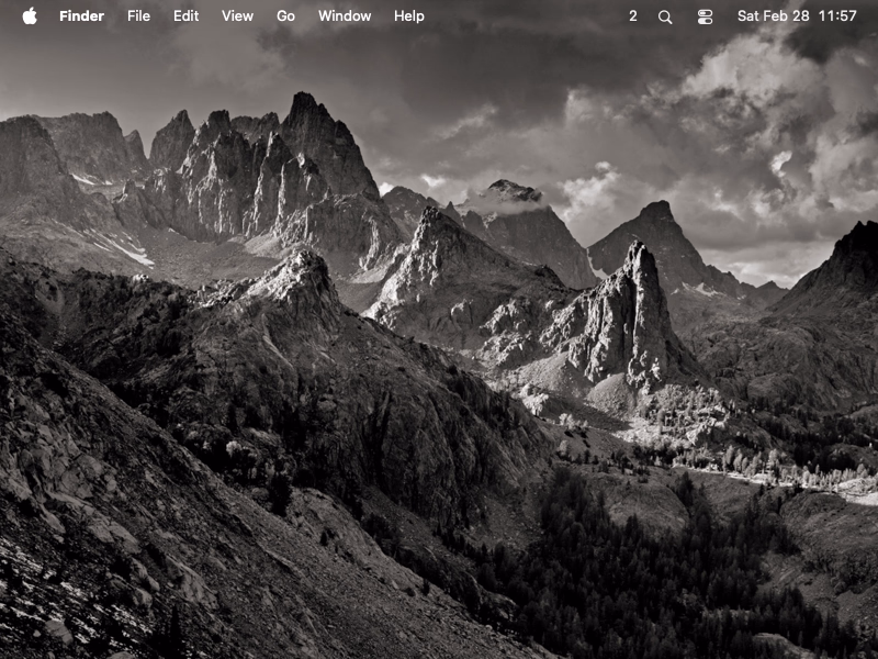 macOS desktop on Space 2